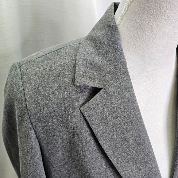 JM Collection Charcoal Gray One Button Blazer Jacket Size 10 - Picture 6 of 11